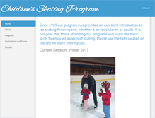 Tablet Screenshot of childrensskating.com